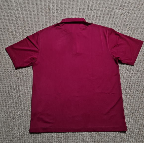 Nike Golf Mens Polo Shirt Fit Dry Sport Red Pro Size L - Picture 6 of 14